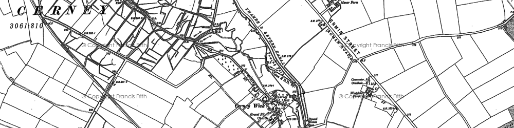 Old map of Cerney Wick in 1898