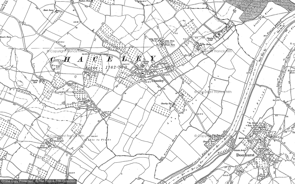 Old Map of Chaceley, 1883 - 1901 in 1883
