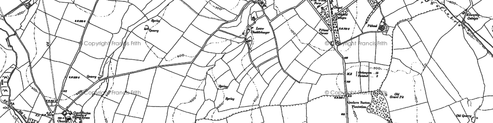 Old map of Chaddlehanger in 1882