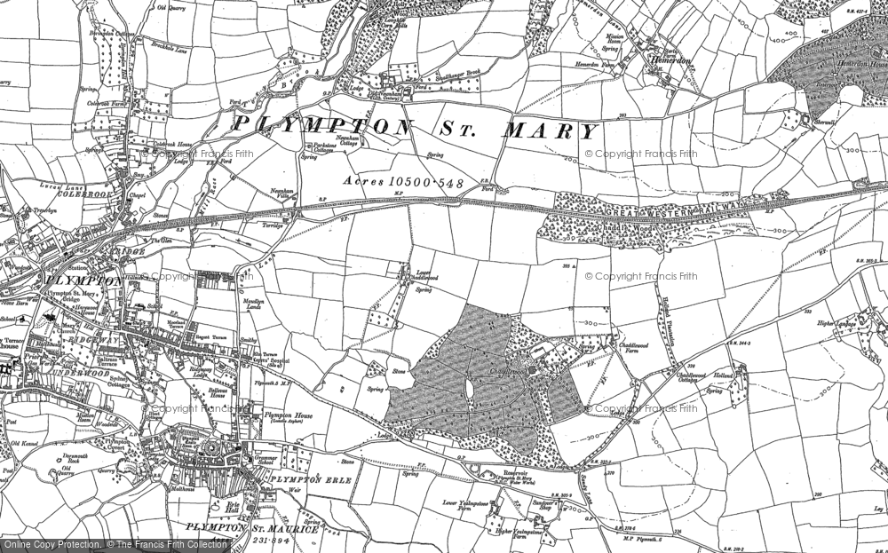 Old Map of Chaddlewood, 1905 in 1905