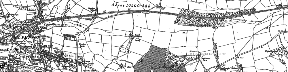 Old map of Chaddlewood in 1905