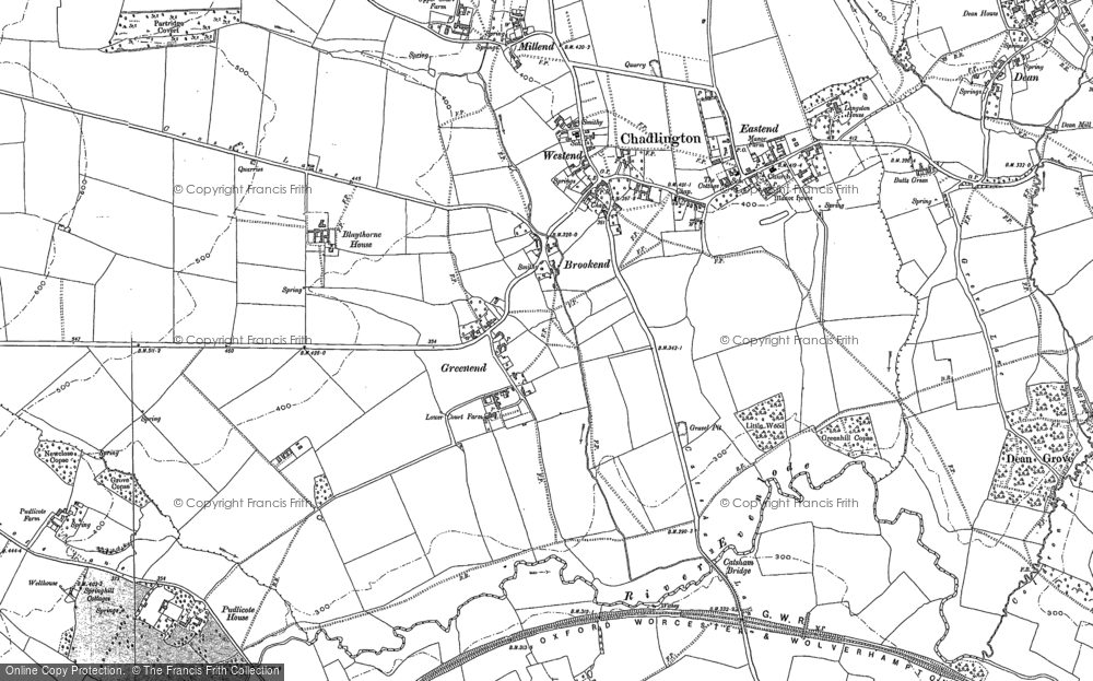 Old Map of Chadlington, 1898 in 1898