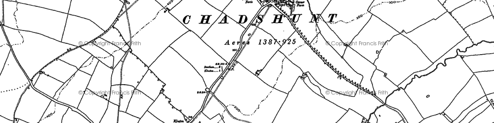 Old map of Chadshunt in 1885