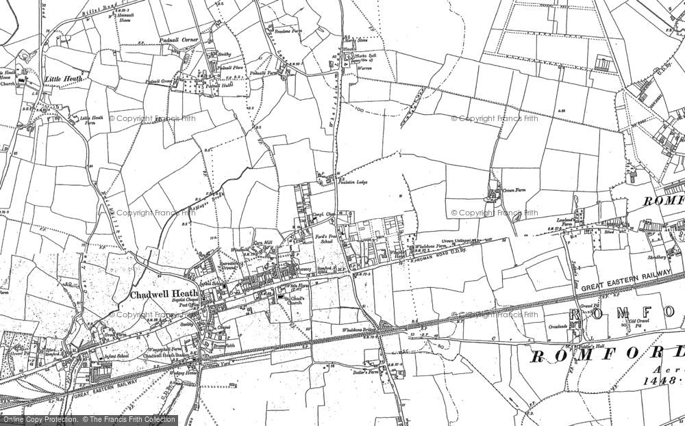Old Map of Chadwell Heath, 1894 - 1895 in 1894
