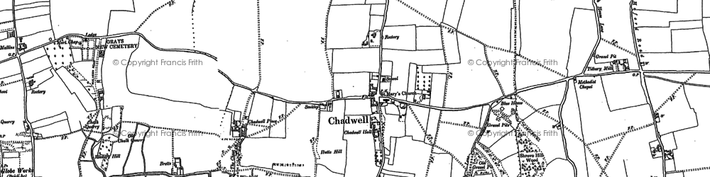 Old map of Chadwell St Mary in 1895