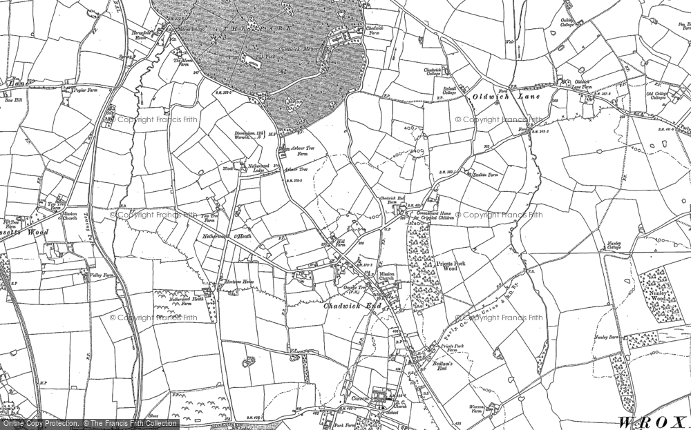 Old Map of Historic Map covering Baddesley Clinton in 1886