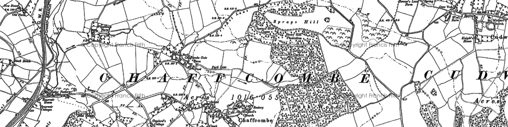 Old map of Chaffcombe in 1886