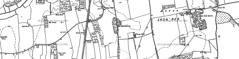 Old map of Chafford Hundred in 1895