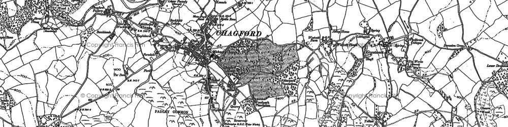 Old map of Middlecott in 1884