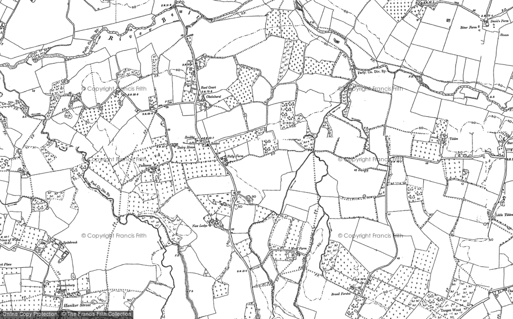 Old Map of Chainhurst, 1884 in 1884