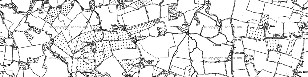 Old map of Underling Green in 1884