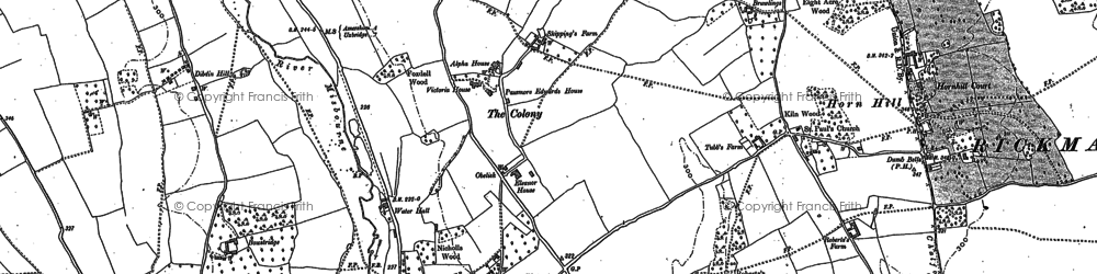Old map of Gravel Hill in 1897