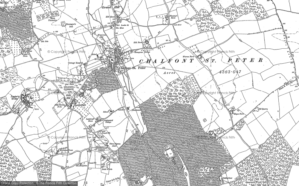 Old Map of Historic Map covering Austenwood in 1897