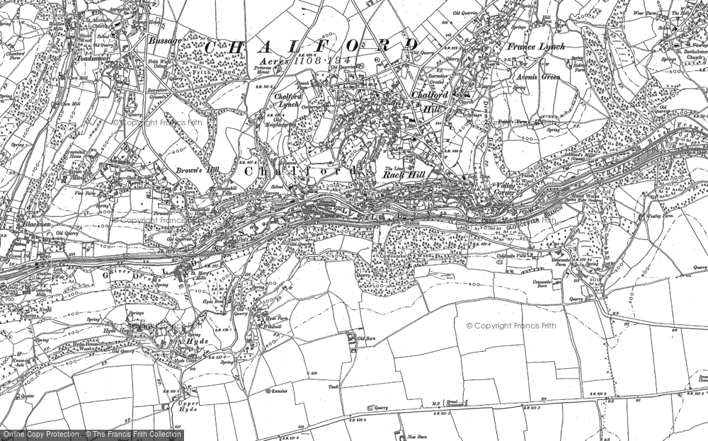 Old Map of Chalford, 1882 - 1883 in 1882