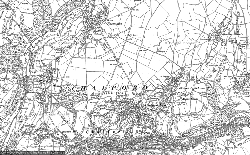 Old Map of Chalford Hill, 1882 - 1883 in 1882