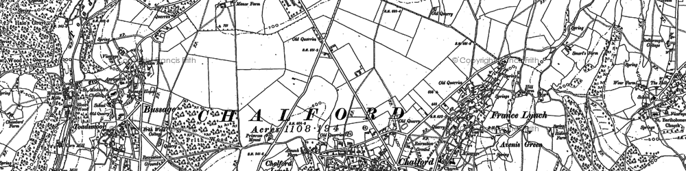 Old map of Chalford Hill in 1882