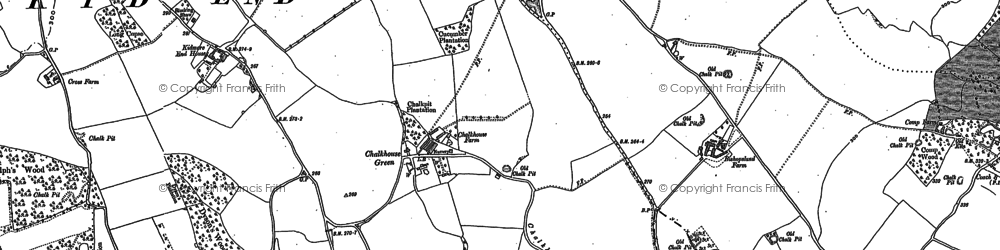 Old map of Chalkhouse Green in 1910