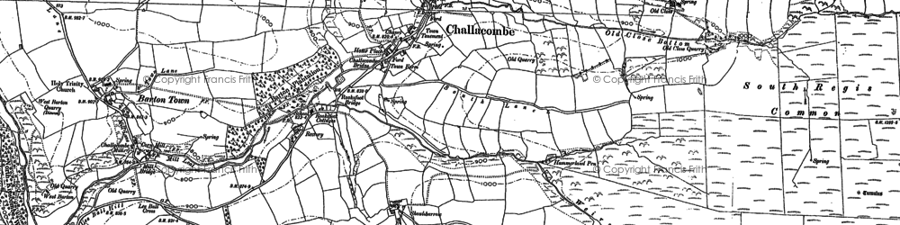 Old map of Leeham Ford Bridge in 1887