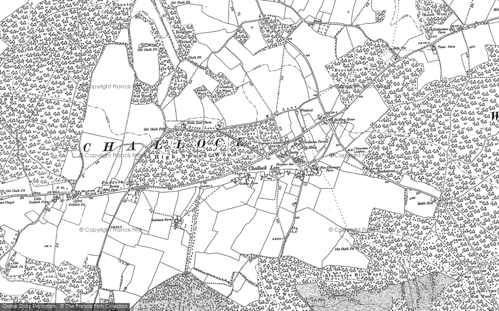 Old Map of Challock, 1896 in 1896