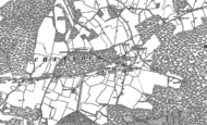 Old Map of Challock, 1896