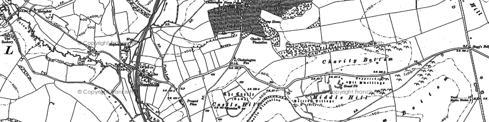 Old map of Higher Chalmington in 1887