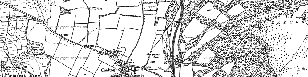 Old map of Chalton in 1910