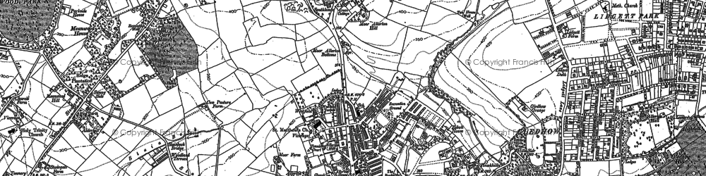 Old map of Chapel Allerton in 1890