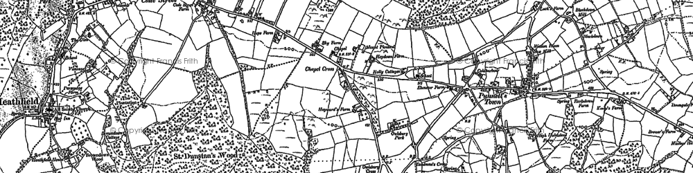 Old map of Chapel Cross in 1897