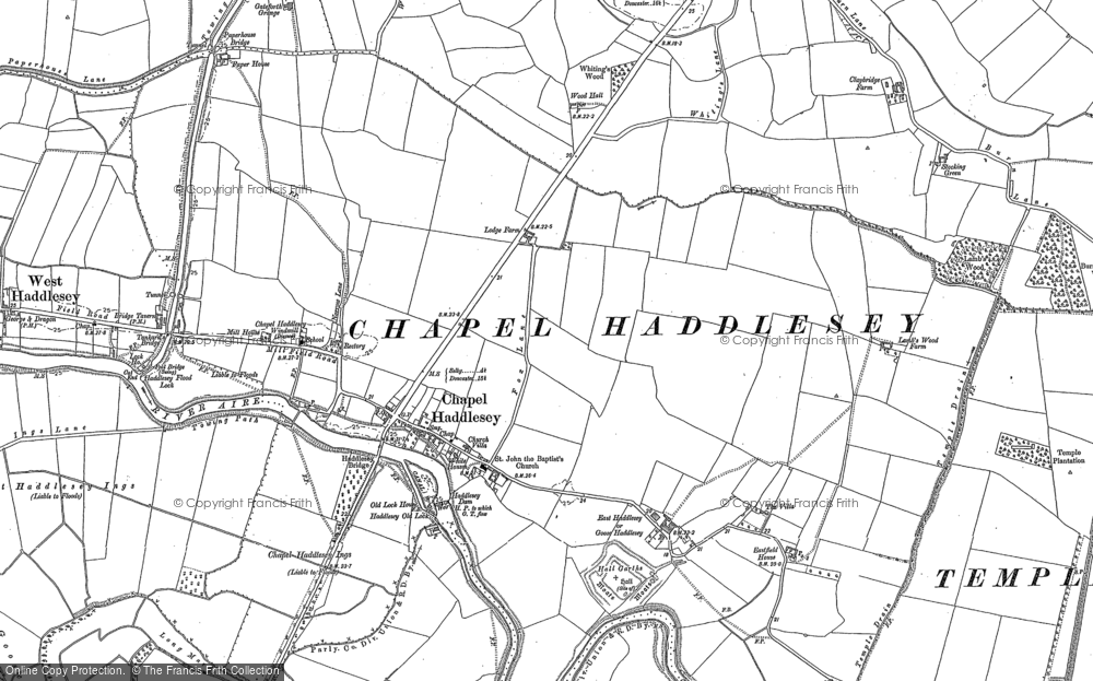 Old Map of Chapel Haddlesey, 1888 - 1890 in 1888
