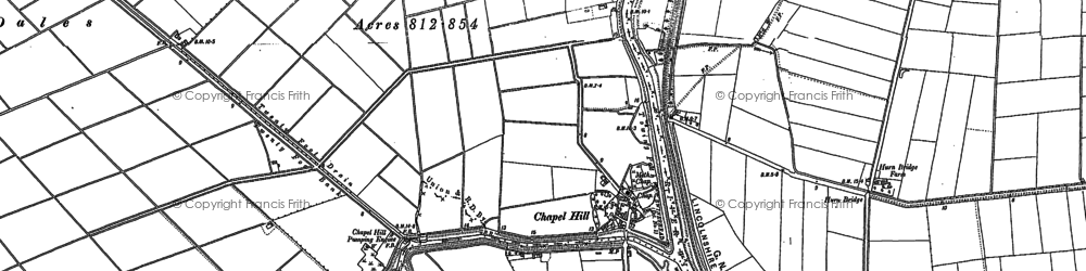 Old map of Chapel Hill in 1887