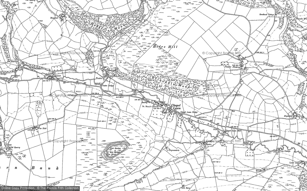 Old Map of Chapel Lawn, 1887 - 1901 in 1887