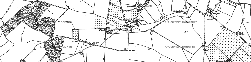 Old map of Chapel Oak in 1885