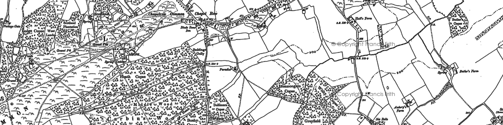 Old map of Bushnells Green in 1898