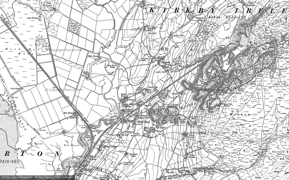 Old Map of Chapels, 1911 in 1911
