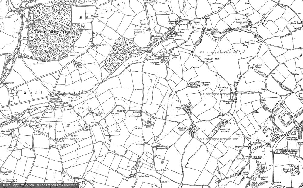 Old Map of Chapman's Hill, 1882 - 1883 in 1882