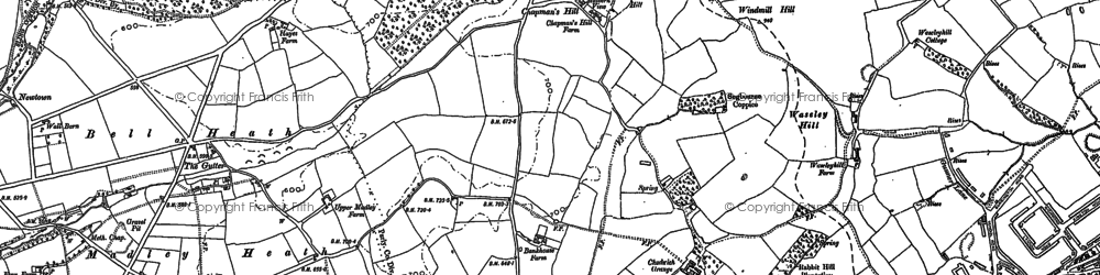 Old map of Chapman's Hill in 1882