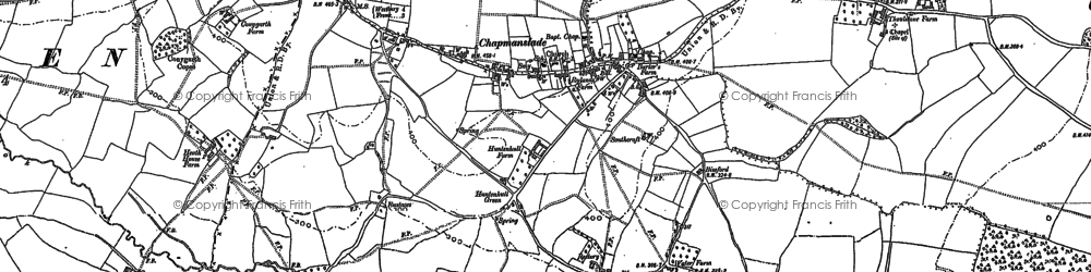 Old map of Huntenhull Green in 1922