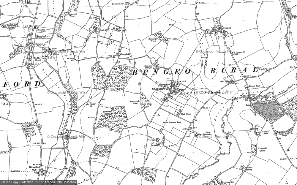 Old Map of Chapmore End, 1897 in 1897