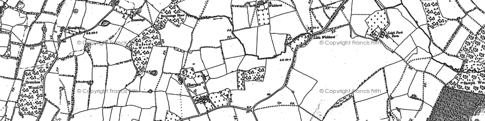 Old map of Charcott in 1895