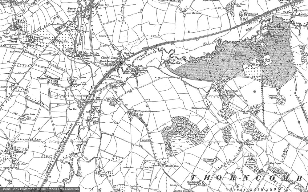 Old Map of Chard Junction, 1901 in 1901
