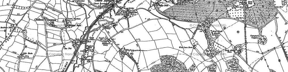 Old map of Chilson Common in 1901