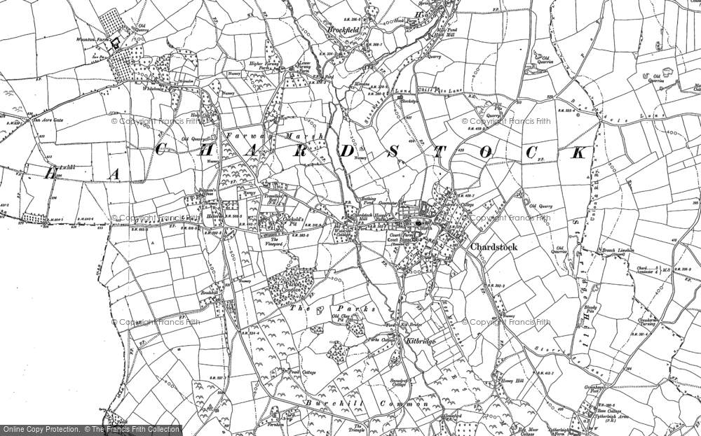 Old Map of Chardstock, 1903 in 1903