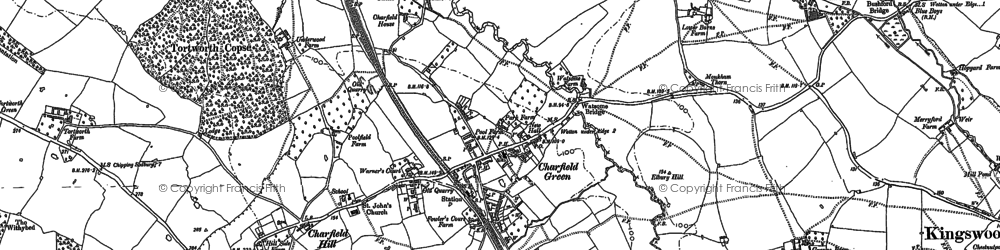 Old map of Charfield Hill in 1881