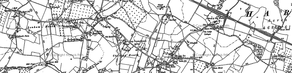 Old map of Charing Heath in 1896