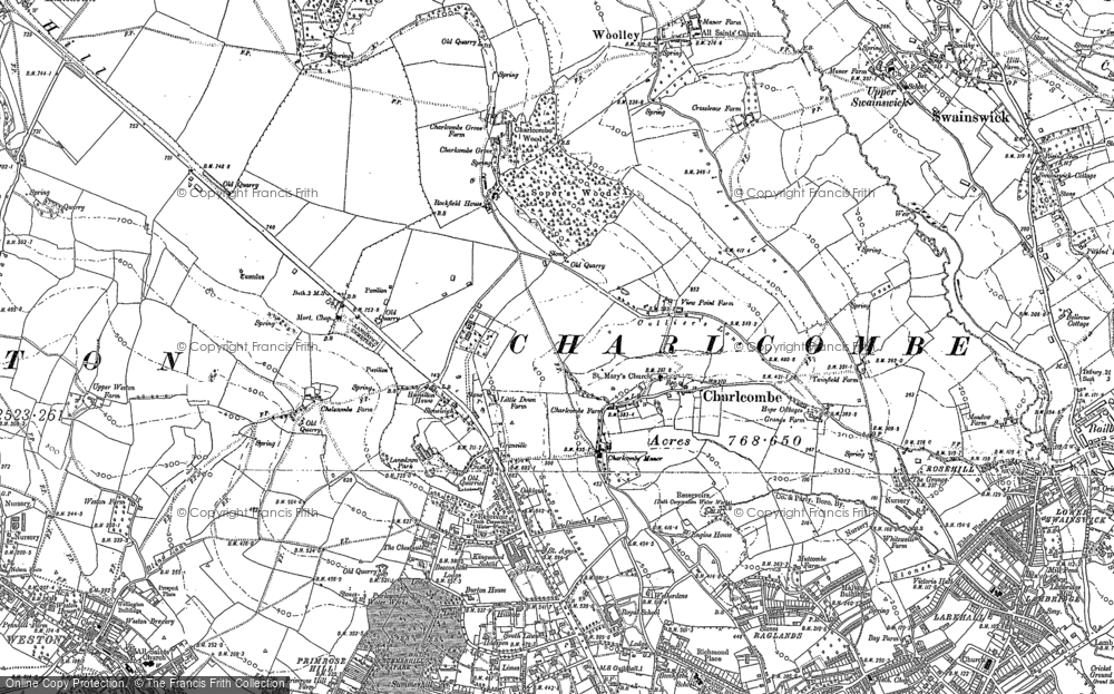 Old Map of Charlcombe, 1902 in 1902