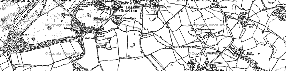 Old map of Andover's Gorse in 1898