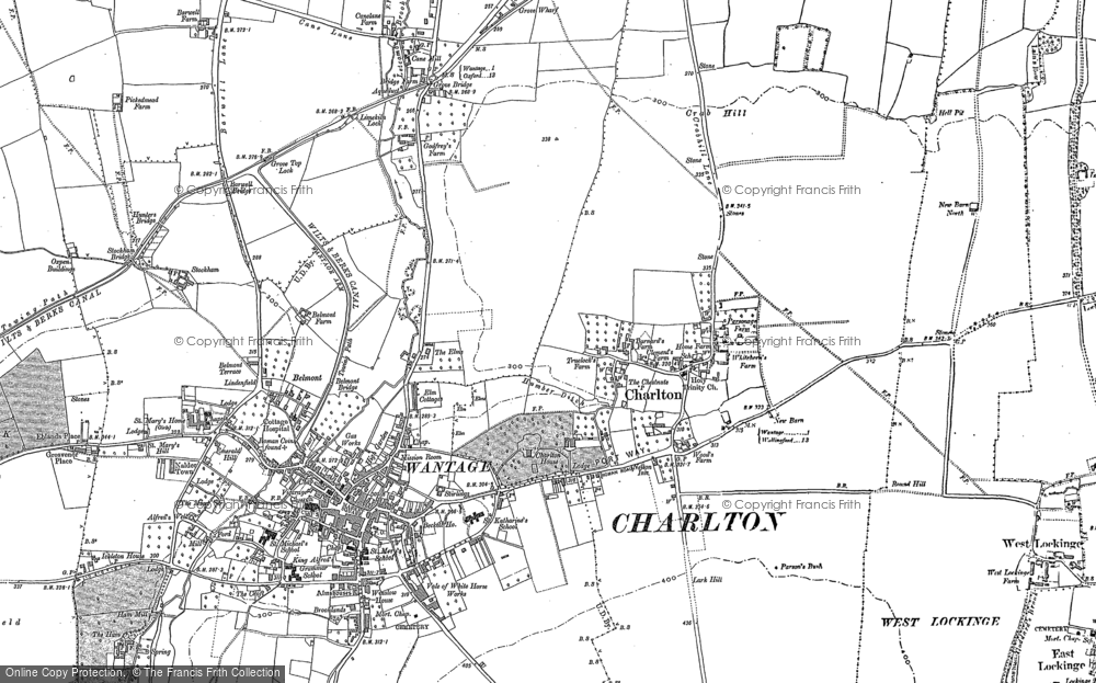Old Map of Historic Map covering Belmont in 1898