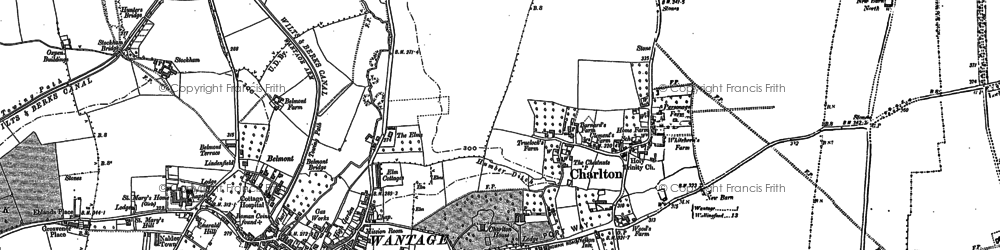 Old map of Belmont in 1898