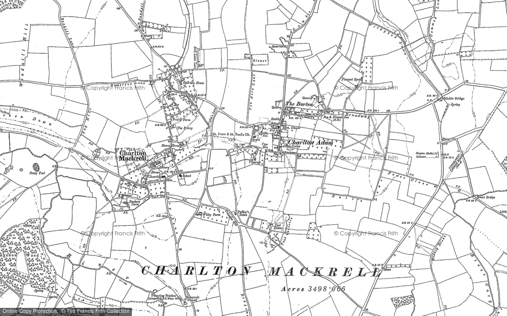 Old Map of Charlton Adam, 1885 in 1885