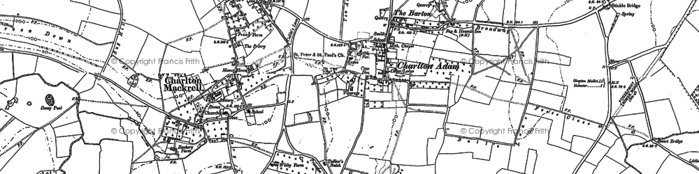 Old map of Charlton Adam in 1885